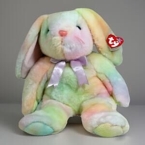 NWT Ty Large Plush Beanie Buddy - Hippie the Bunny 14"